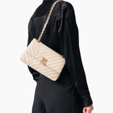 L-QUILTING One shoulder bag - Beige