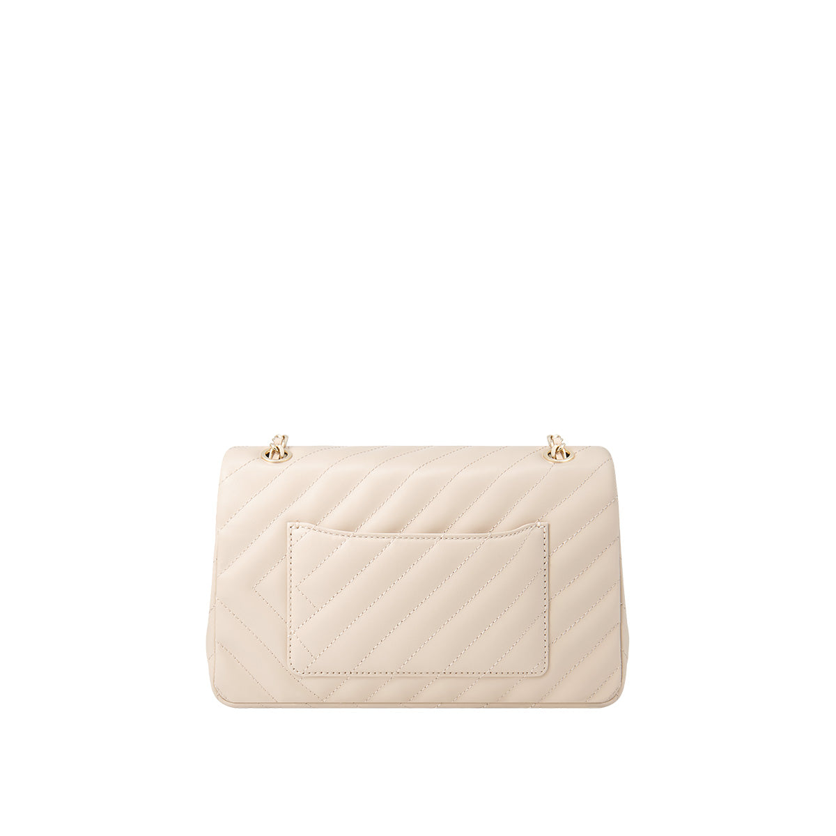 L-quilting un sac à bandoulière - beige