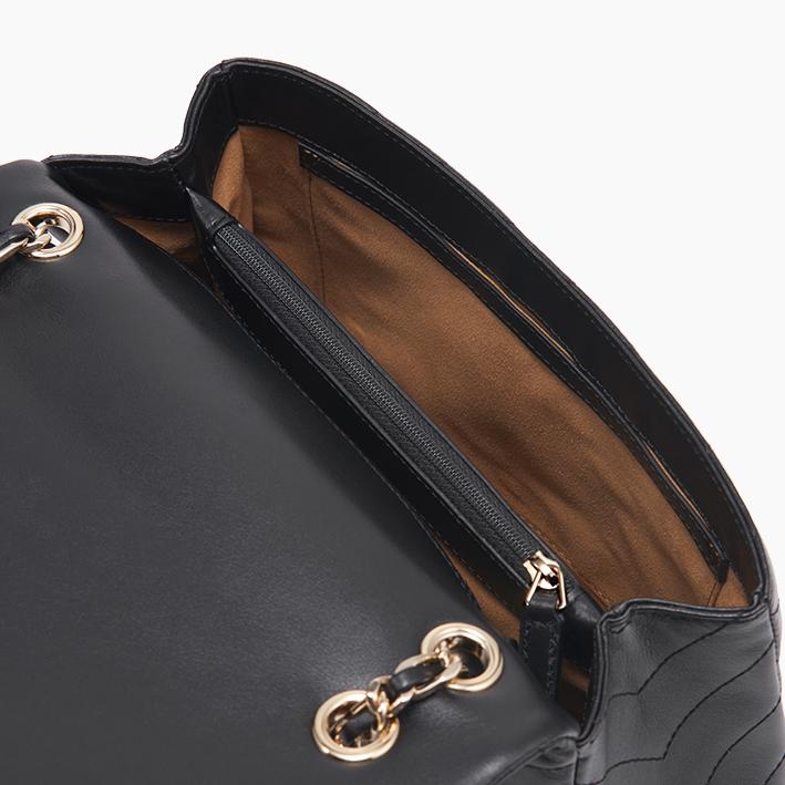 L-QUILTING One shoulder bag - Black