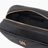 Mini Bold & Golden Logo Quilted Camera bag - Black