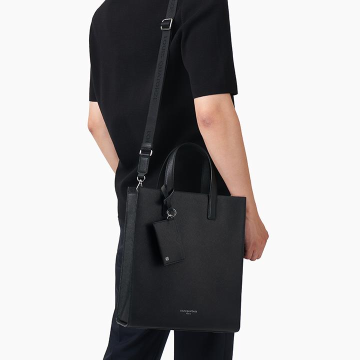 Formal Crossgrained Leather Tote bag with Cardholder